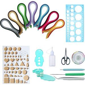 Woohome Quilling Supplies Paper Quilling Kits with 10 Quilling Tools